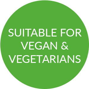 SUITABLE FOR VEGAN & VEGETARIANS SUITABLE FOR VEGAN & VEGETARIANS
